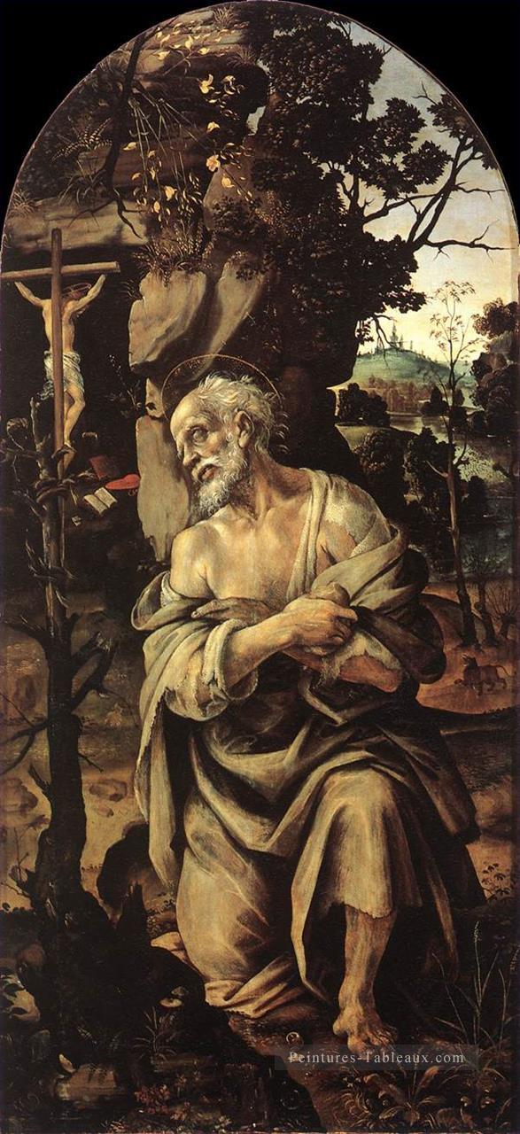 St Jérôme 1490s Christianisme Filippino Lippi Peintures à l'huile